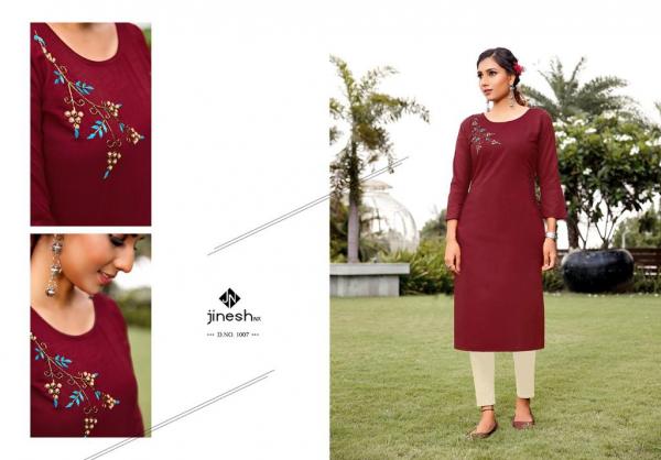 Jinesh Nx Anamika Viscose Embroidery Designer Kurti Collection 